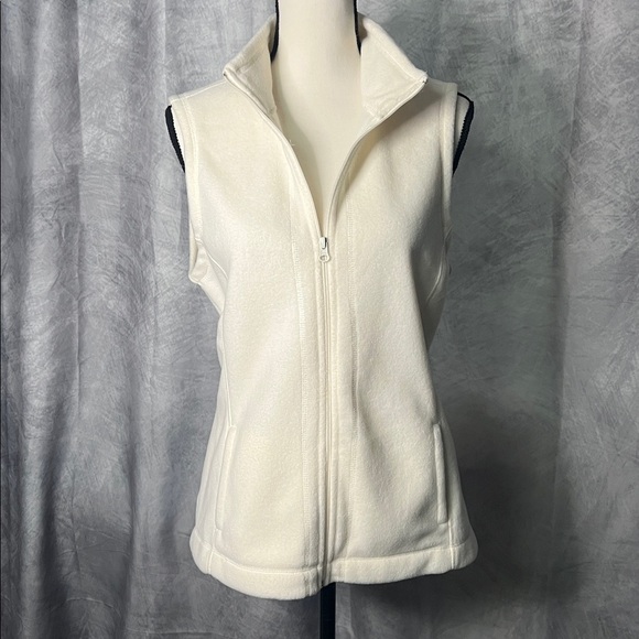 Exertek Cream Fleece Full Zip Vest with Pockets - Medium - Picture 6 of 10